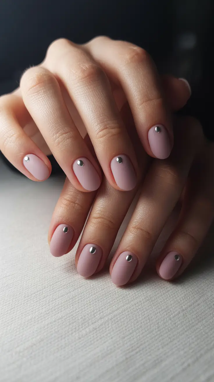 Creative Short Nails 2026 Nude Short Nails With Studs