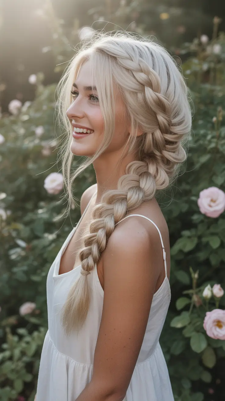 cute hairstyle 2026 Loose Braid with Soft Waves