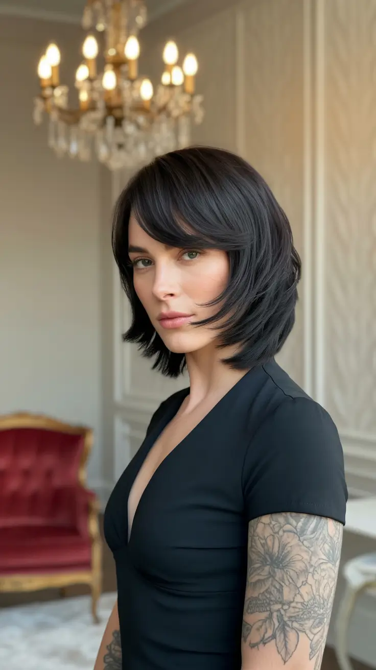 cute-hairstyles-for-medium-hair-2026-Polished-Textured-Bob