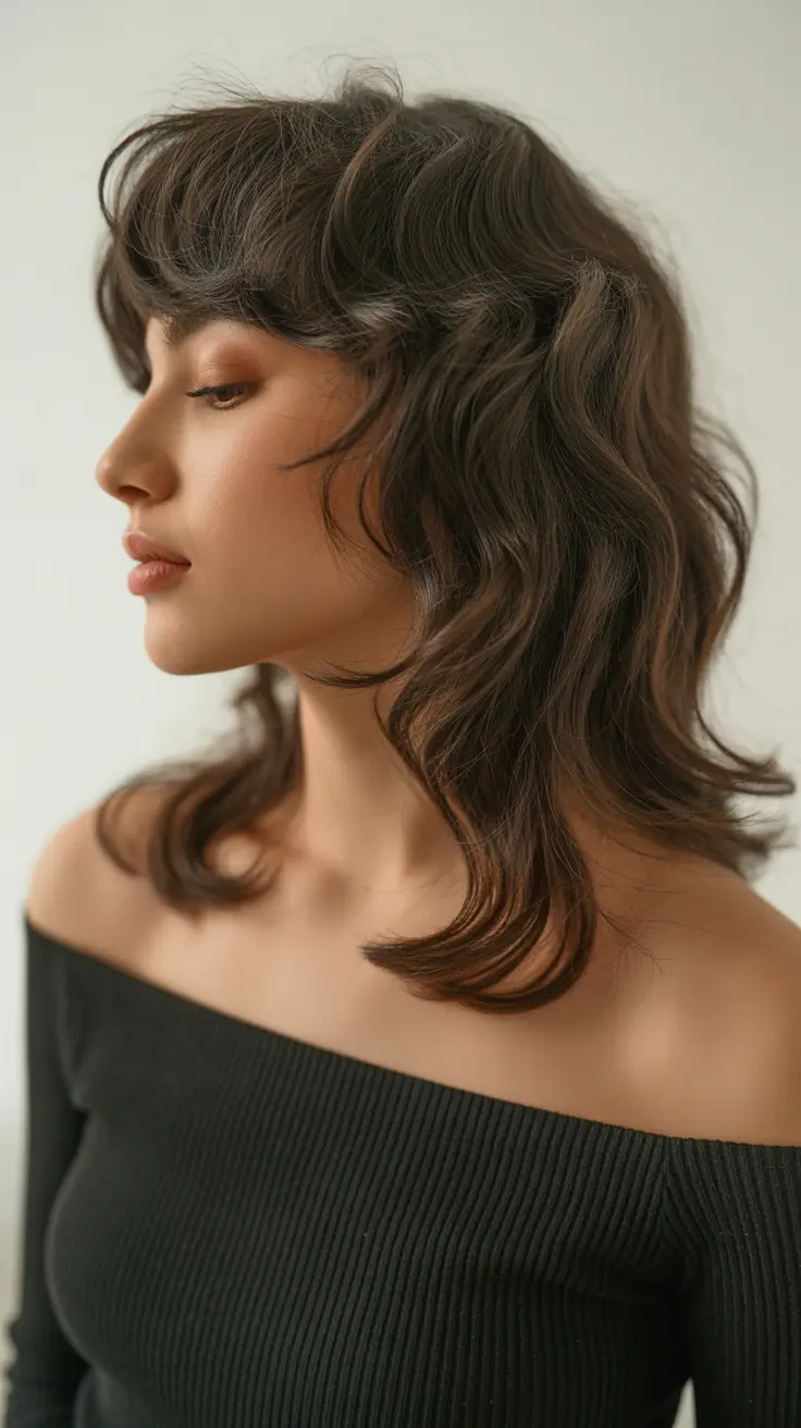 haircuts for medium hair 2026 Soft Wavy Wolf Charm