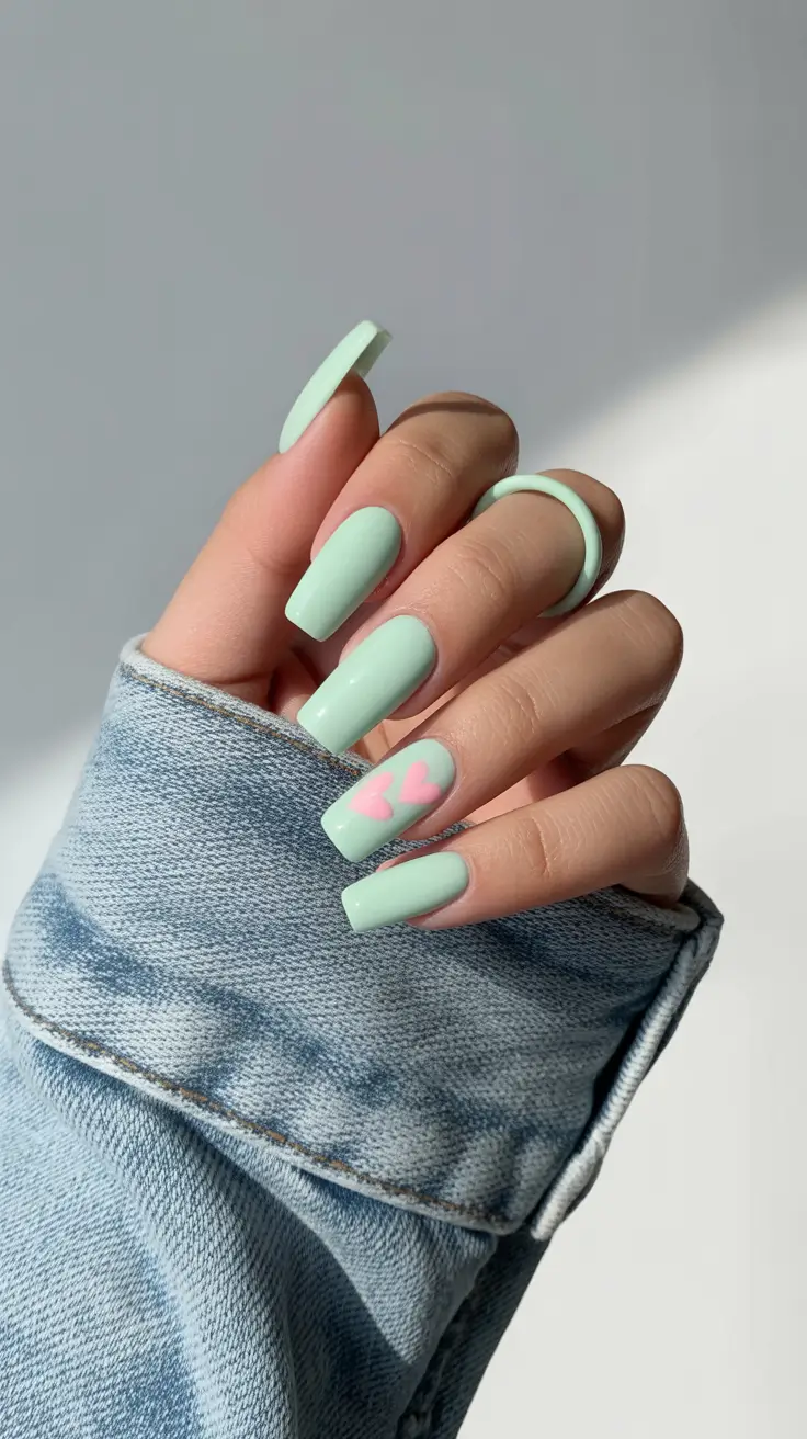 Cute Nails Inspiration 2026 Mint Green Nails