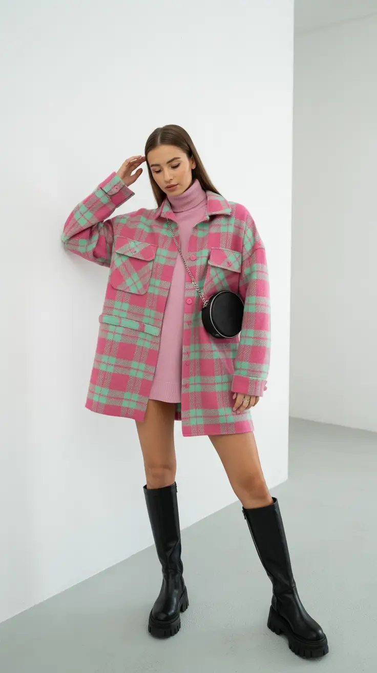 cute outfits 2026 Cozy Plaid Confidence