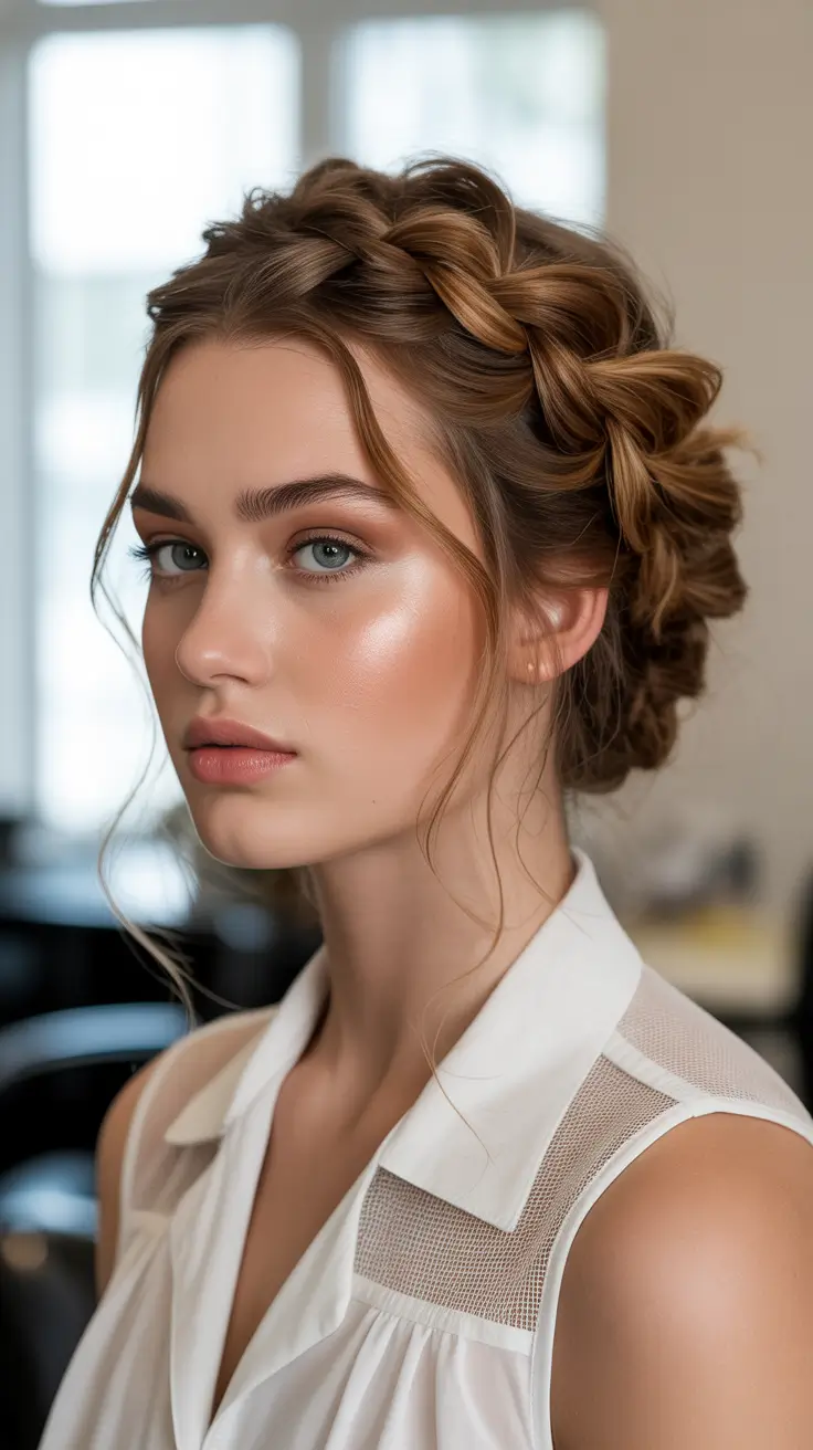 quick hairstyles 2026 Modern Braided Halo