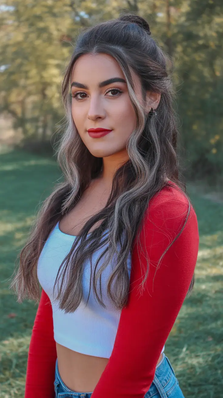 quick hairstyles 2026 Half-Up Waves with Retro Energy