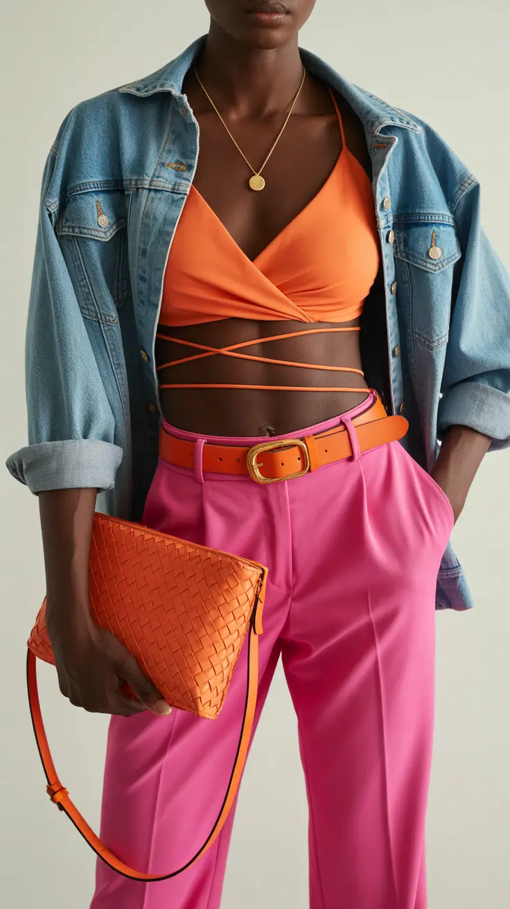 trendy outfits 2026 Color Clash Energy