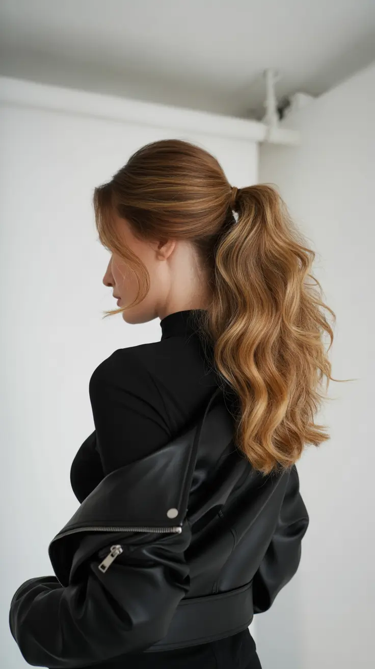 ponytail hairstyle 2026 Soft Waves with Volume