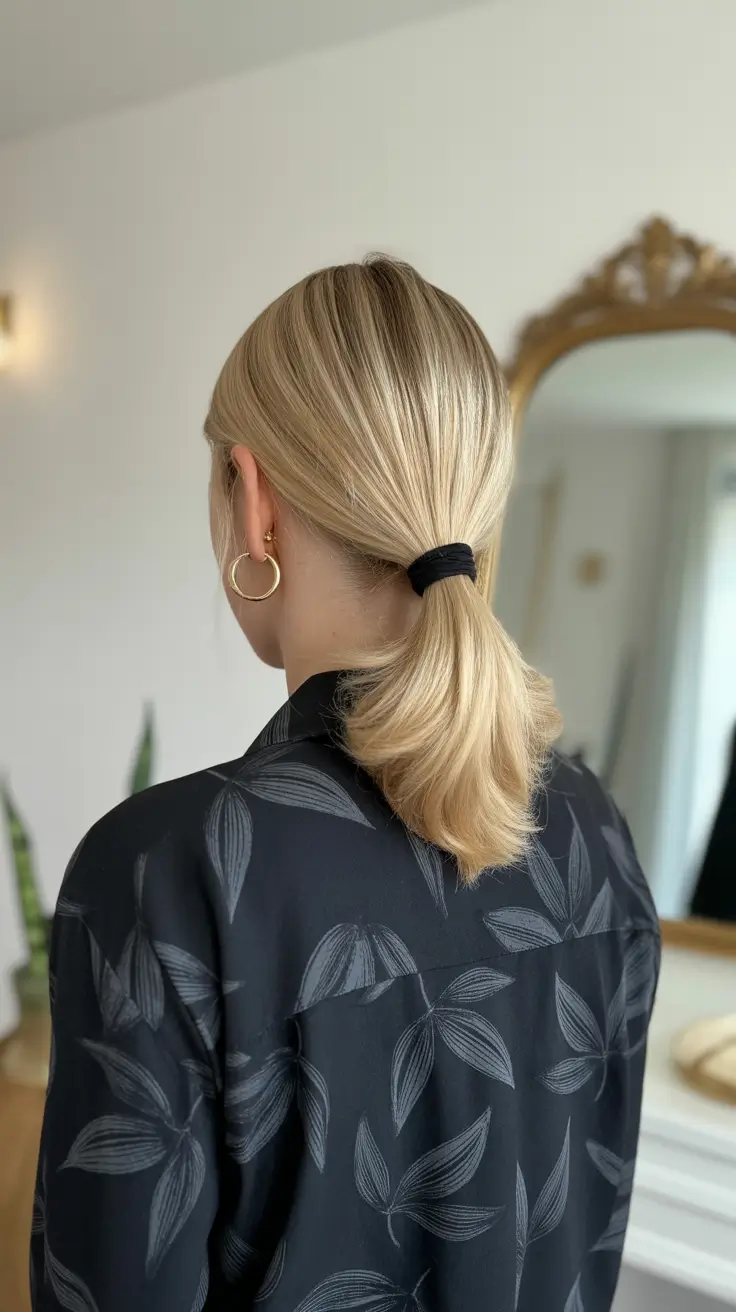 ponytail hairstyle 2026 Minimalist Low Pony