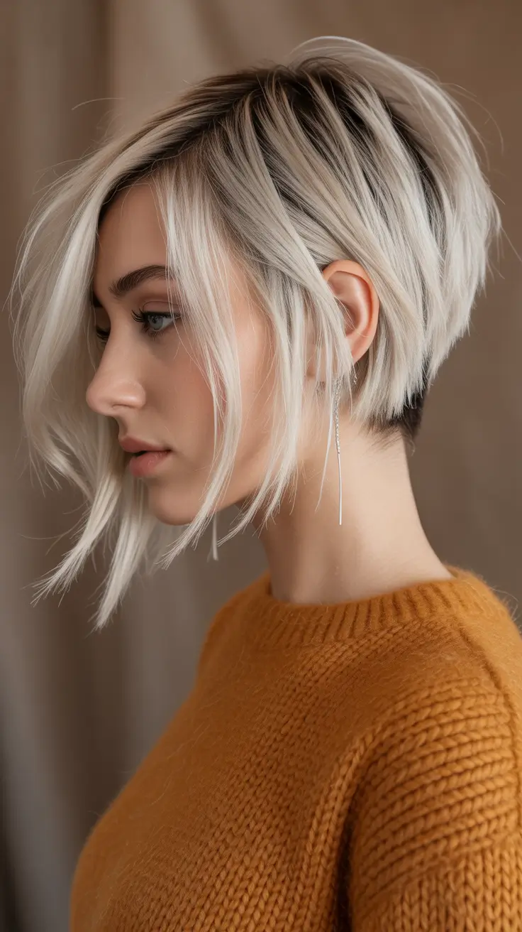 Choppy Bob Haircuts 2026 Platinum Angled Perfection
