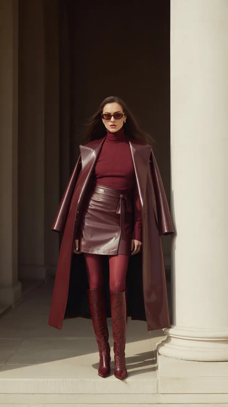 going out outfits 2026 Crimson Monotone Power