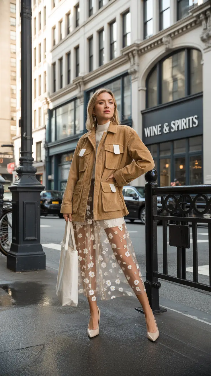 going out outfits 2026 Soft Layers & City Daisies