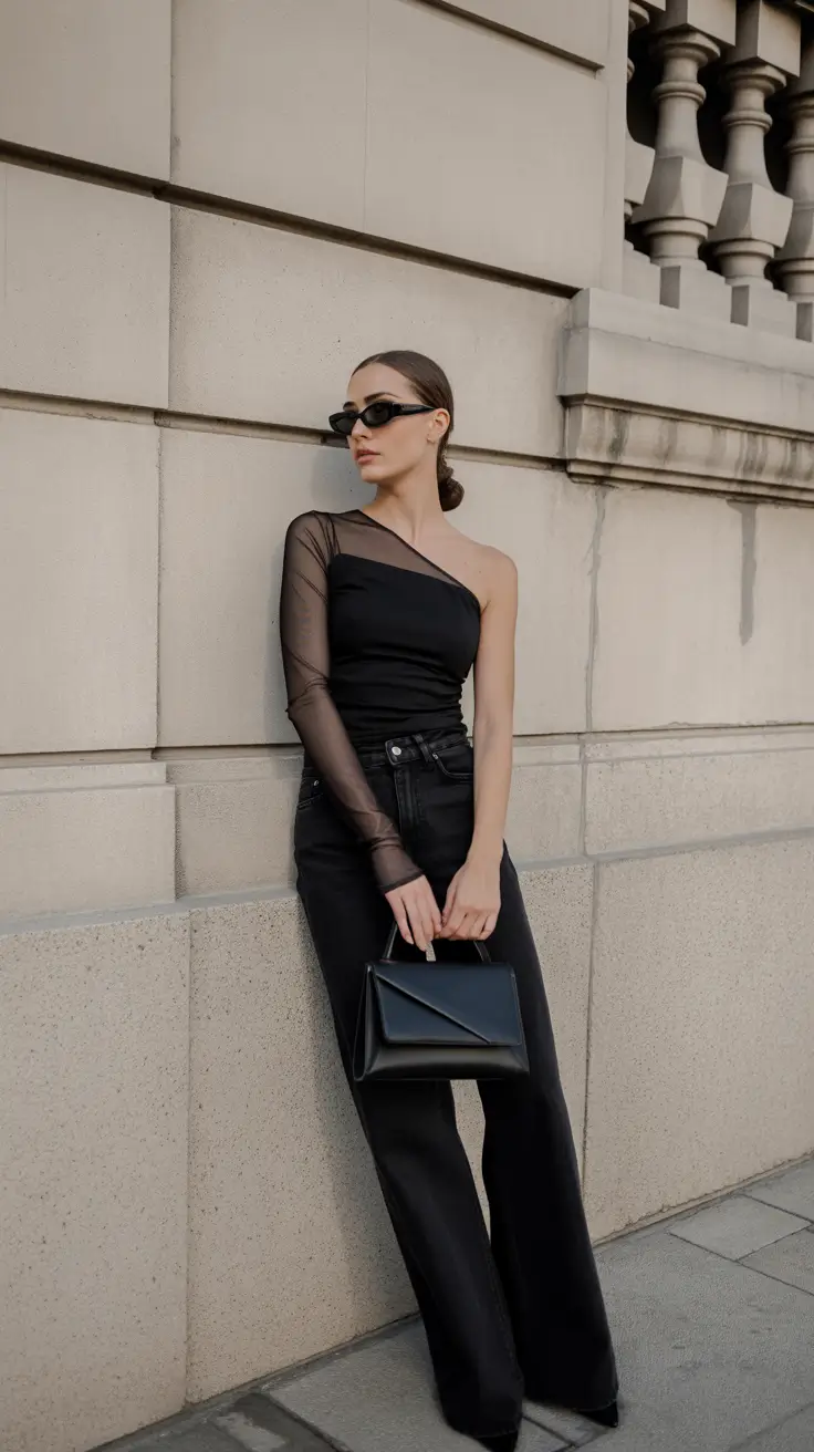 going out outfits 2026 Monochrome Power in Motion