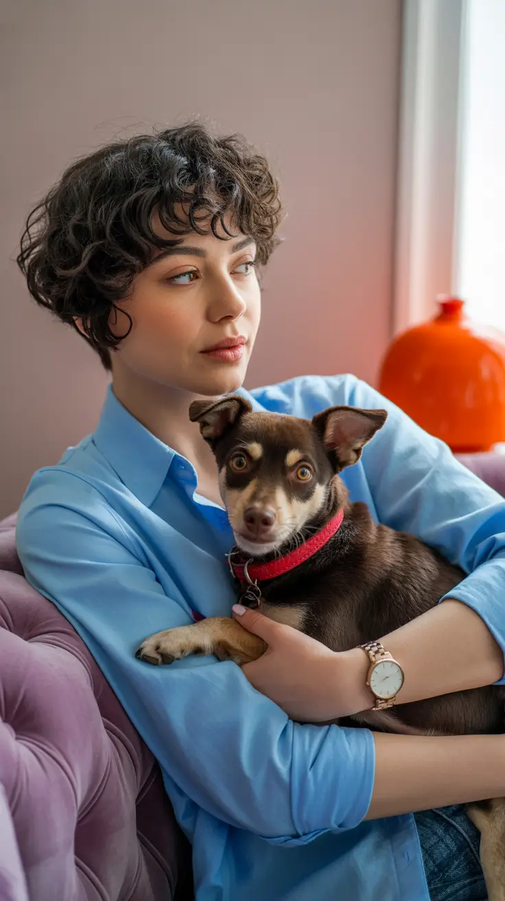 pixie haircut 2026 Soft Curls with Modern Edge