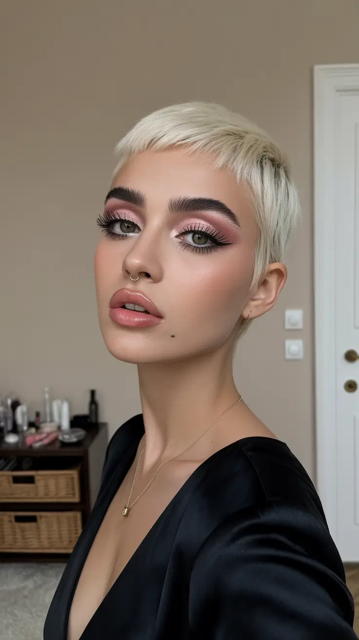 pixie haircut 2026 Platinum Elegance Pixie