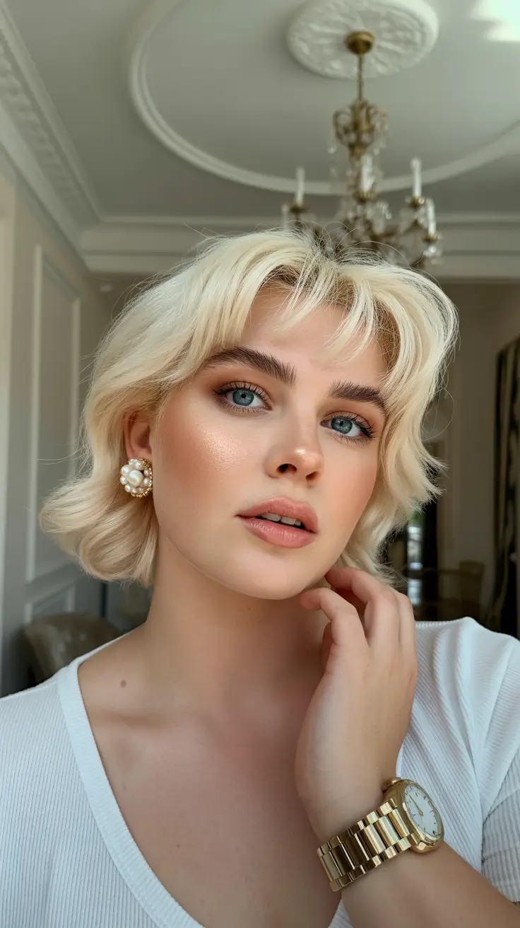 Fat Face Haircuts 2026 Short Wavy Layers with a Retro Glow