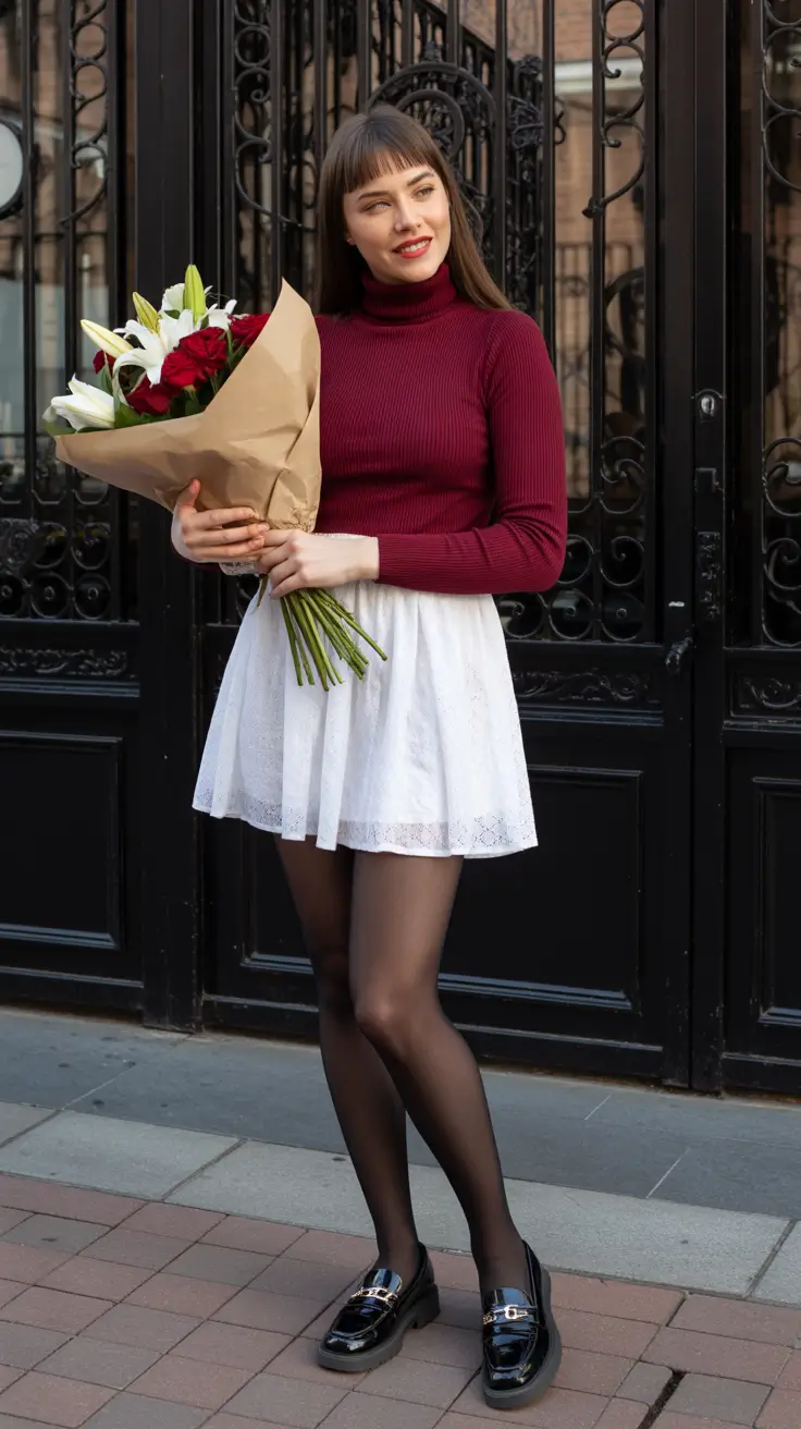 outfits ideas 2026 Burgundy Winter Outfit