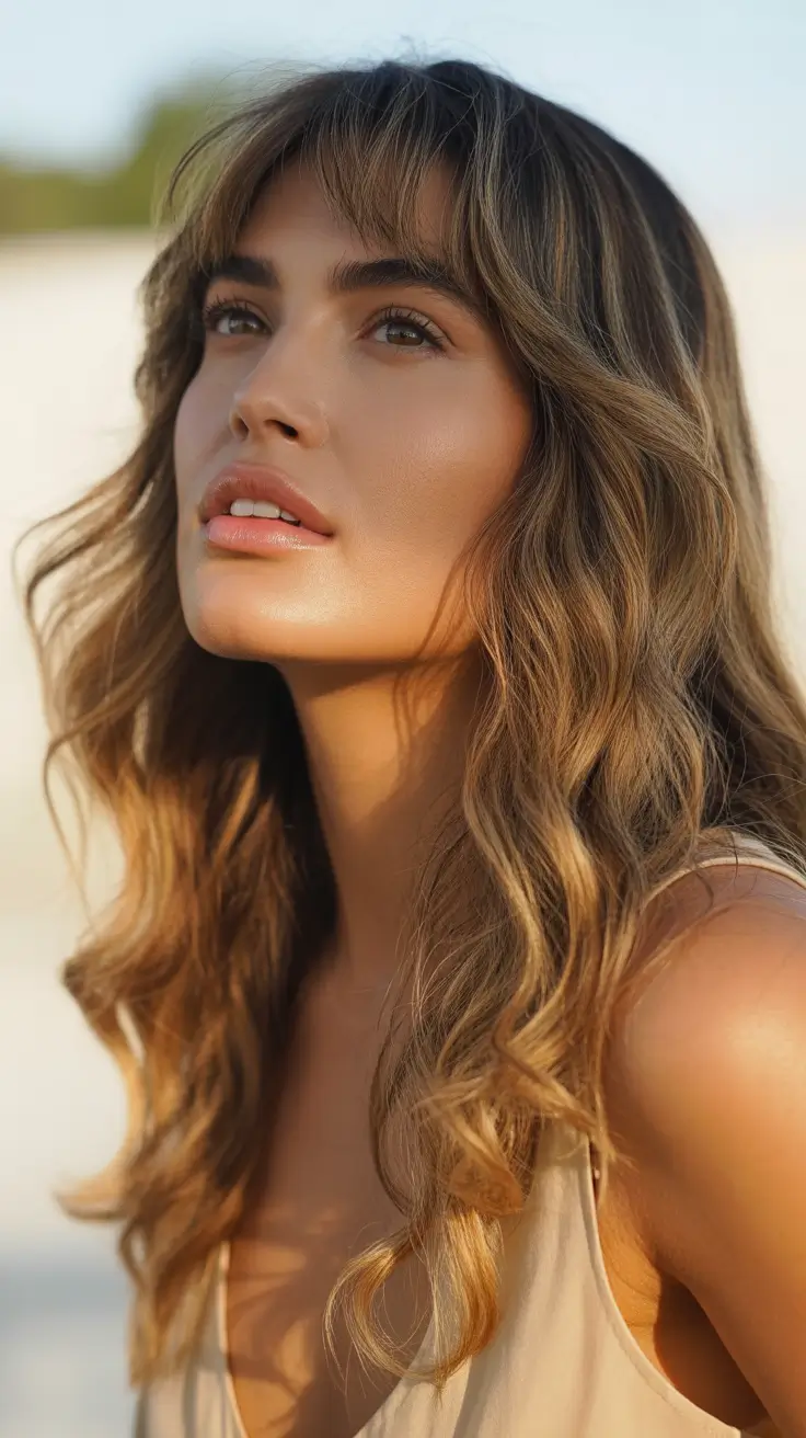 haircuts for thin fine hair 2026 Golden Waves with Curtain Fringe