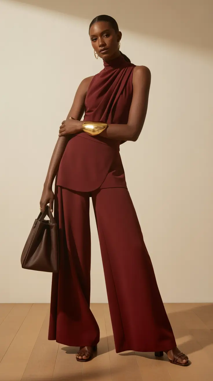 going out outfits 2026 Wine Red Statement