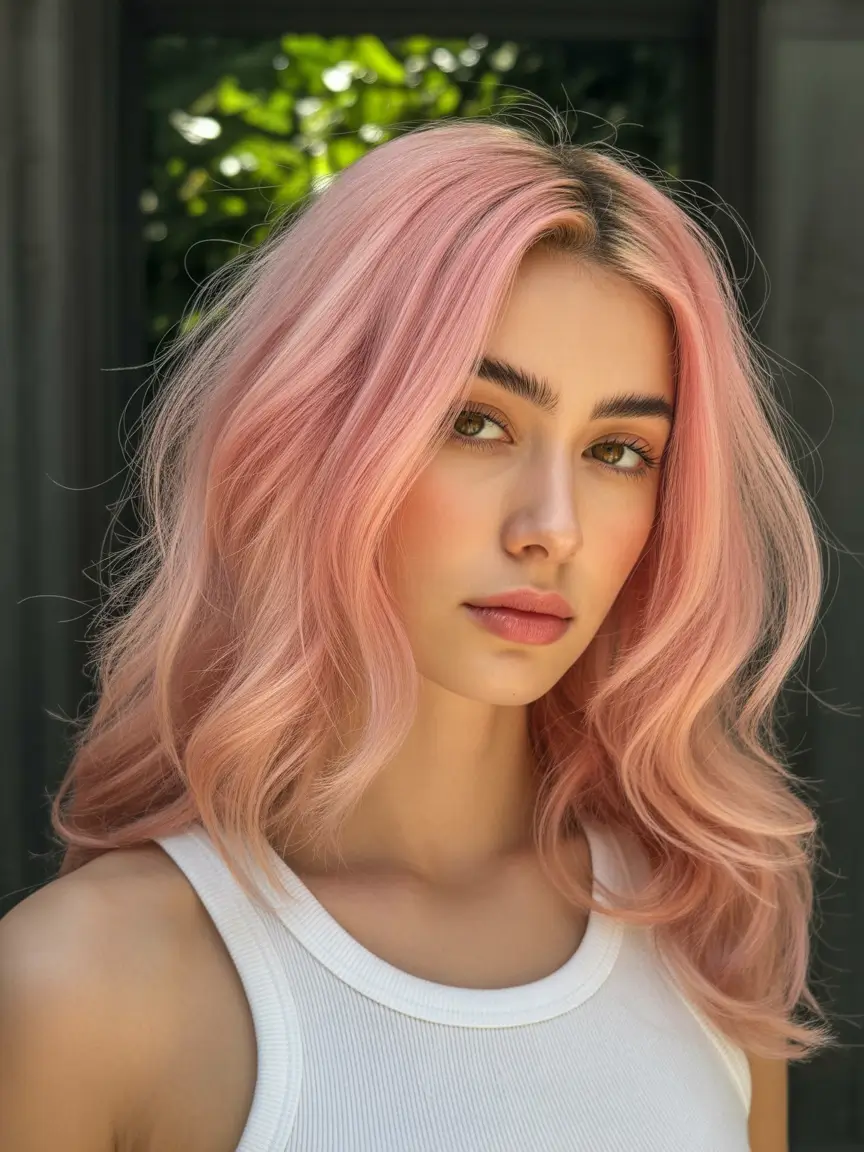 Hair Color Ideas to Look Younger 2026 Soft Pink Radiance with a Dreamy Touch