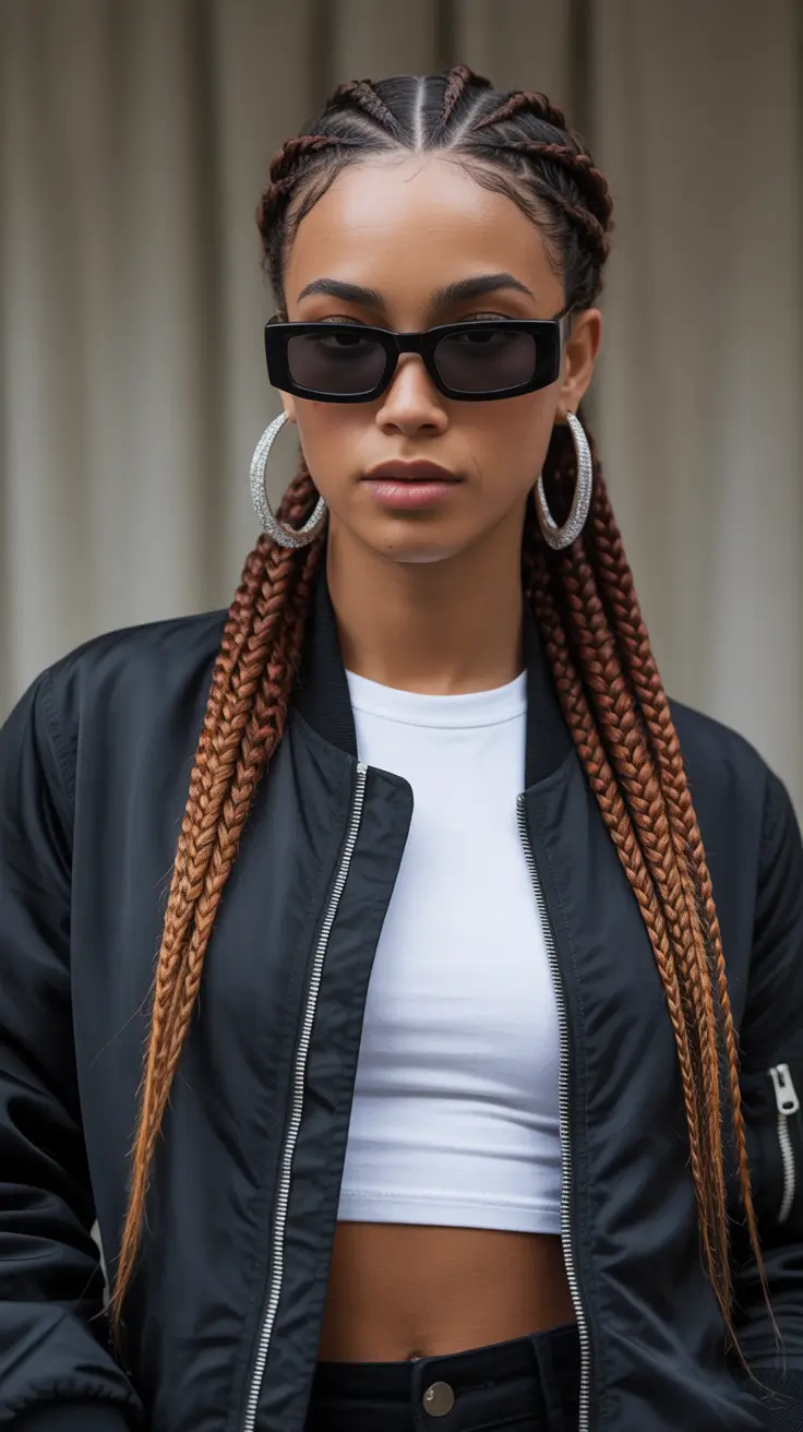 sleek braids with a street style edge hairstyle black women 2026