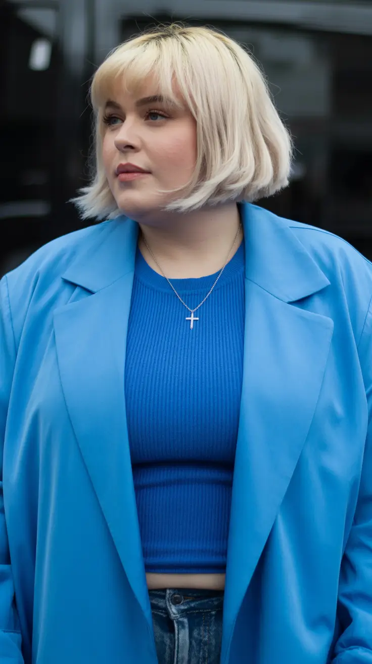 Haircuts for Chubby Faces 2026 Textured Bob