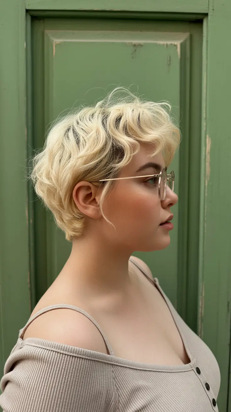 Haircuts for Chubby Faces 2026 Soft Wavy Pixie