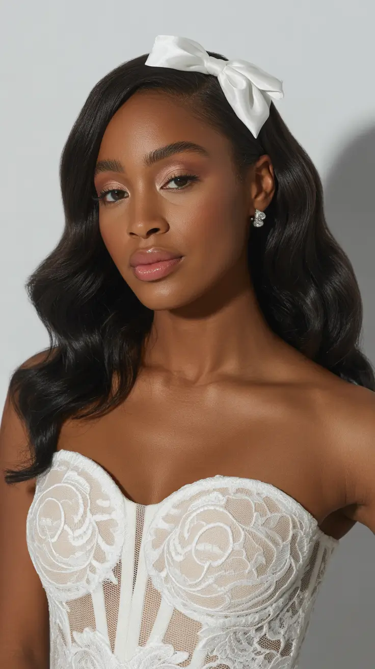 Hairstyles ideas 2026 Soft Waves with Bow