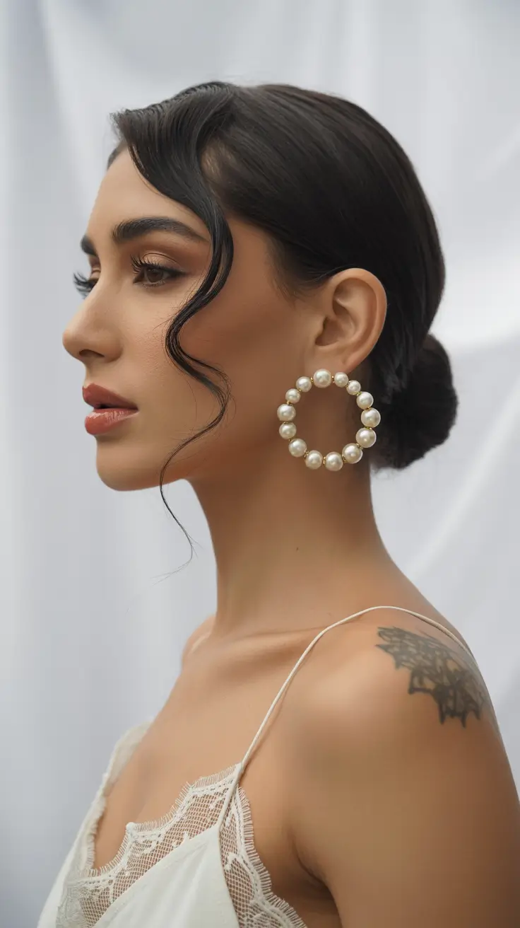 Hairstyles ideas 2026 Pearl Accented Low Bun