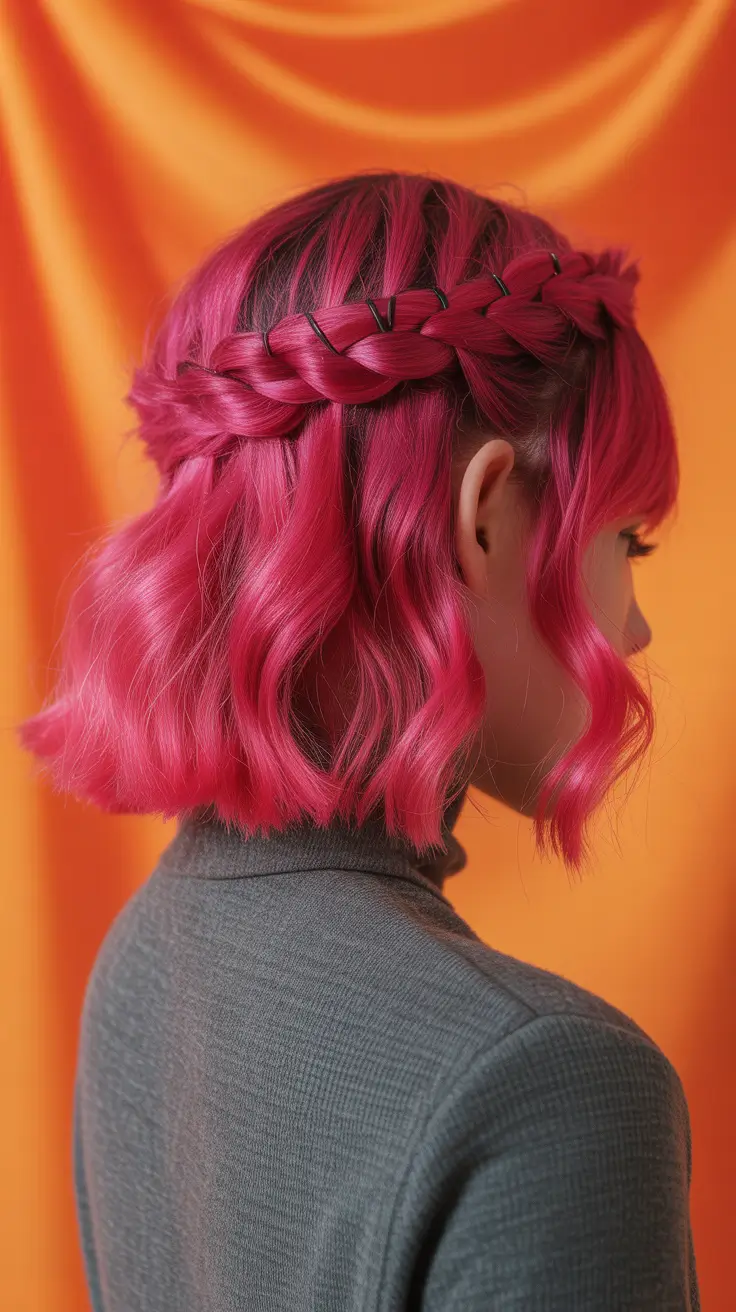 colorful braids hairstyle 2026 pink