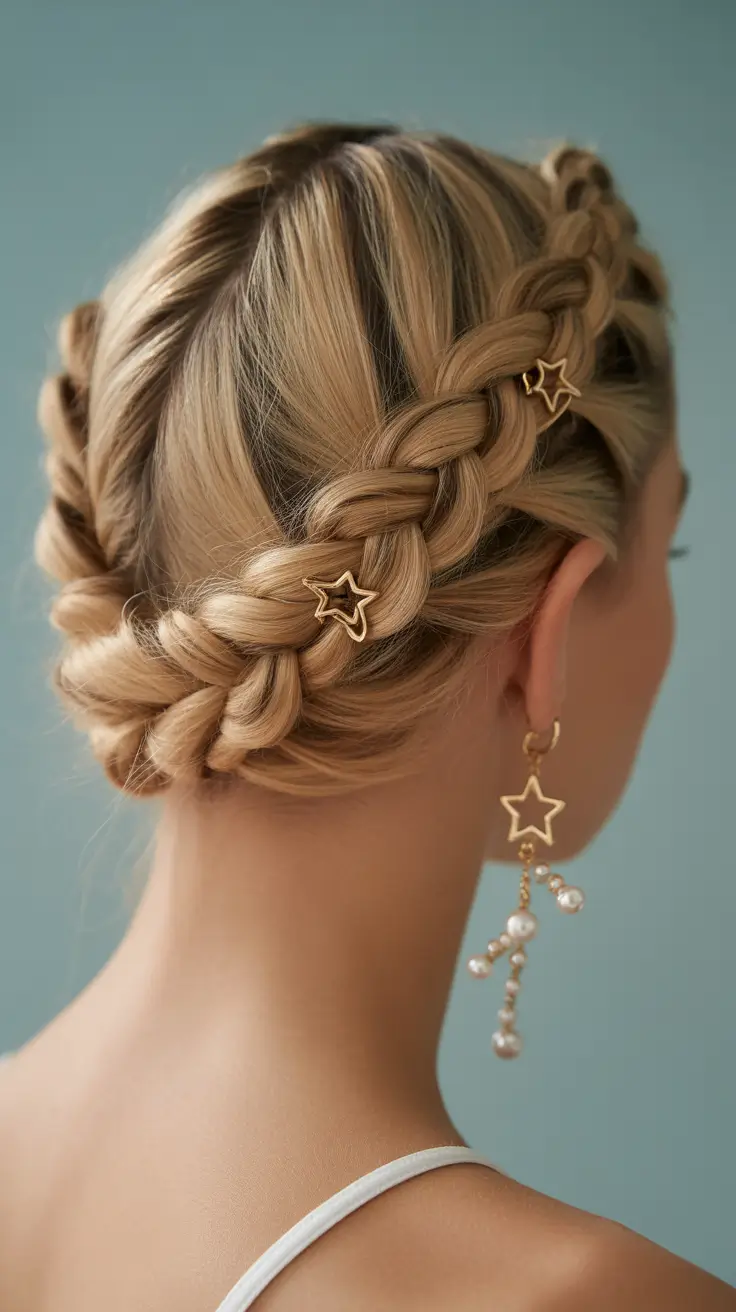 glamorous braids hairstyle 2026 with accessories