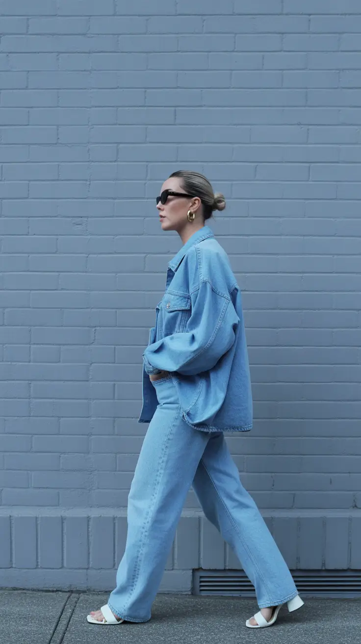 jeans outfits 2026 Oversized Denim Minimalism