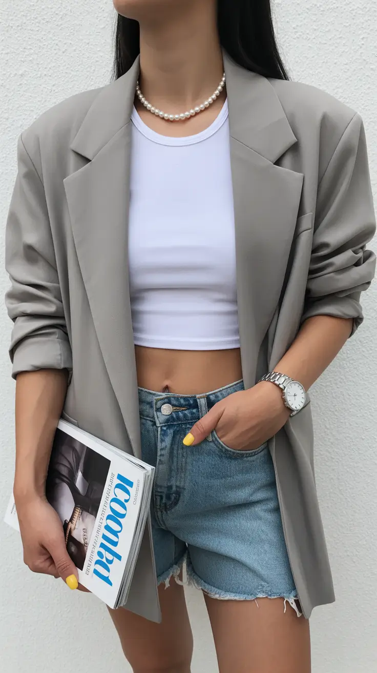 jeans outfits 2026 Urban Chic in Shorts