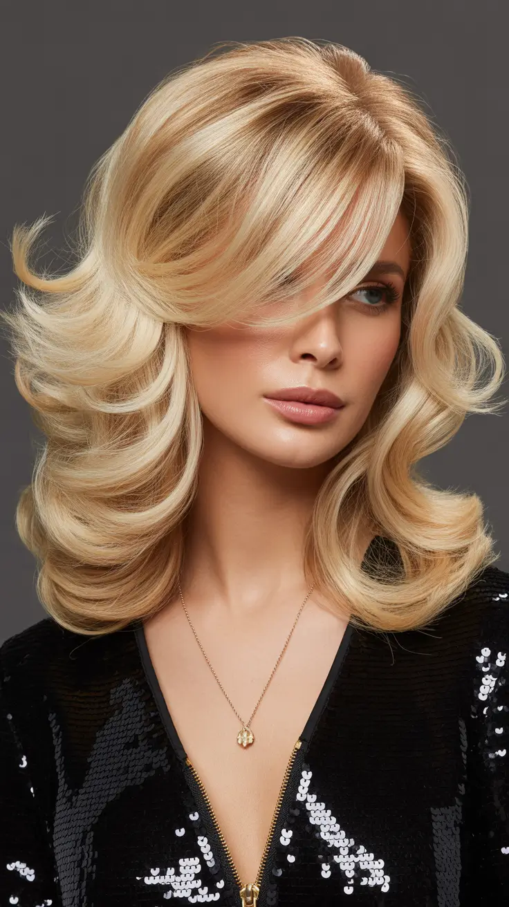 Butterfly Haircut 2026 Retro Blonde Glamour