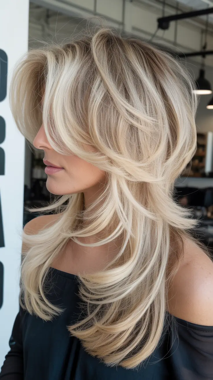 Butterfly Haircut 2026 Layered Platinum Flow