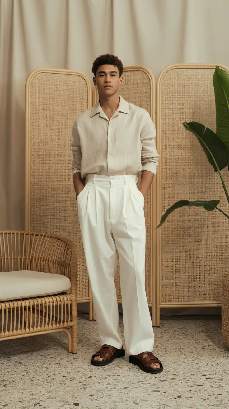 Outfits for Men 2026 Natural Linen Elegance