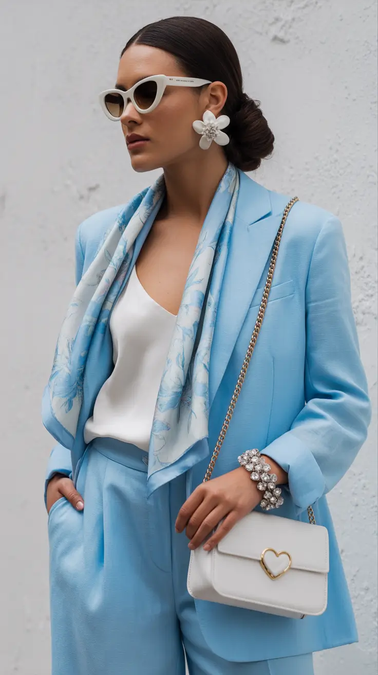 Classy Outfits 2026 Soft Blue Suit