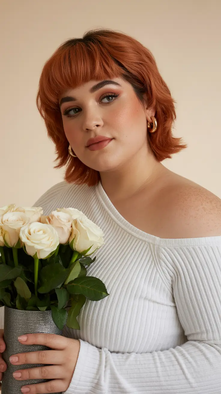 Haircuts for Plus Size Women 2026 Copper Glow with Attitude