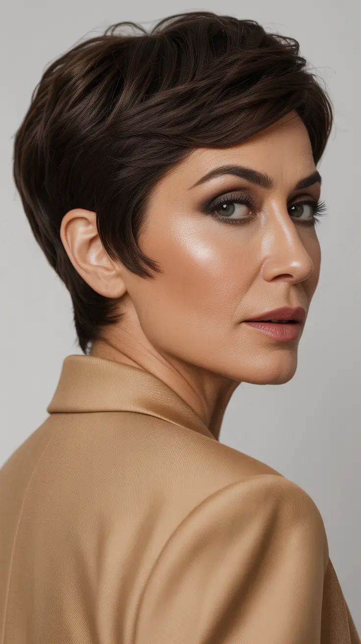 Haircuts for Women Over 50 2026 Modern Textured Pixie