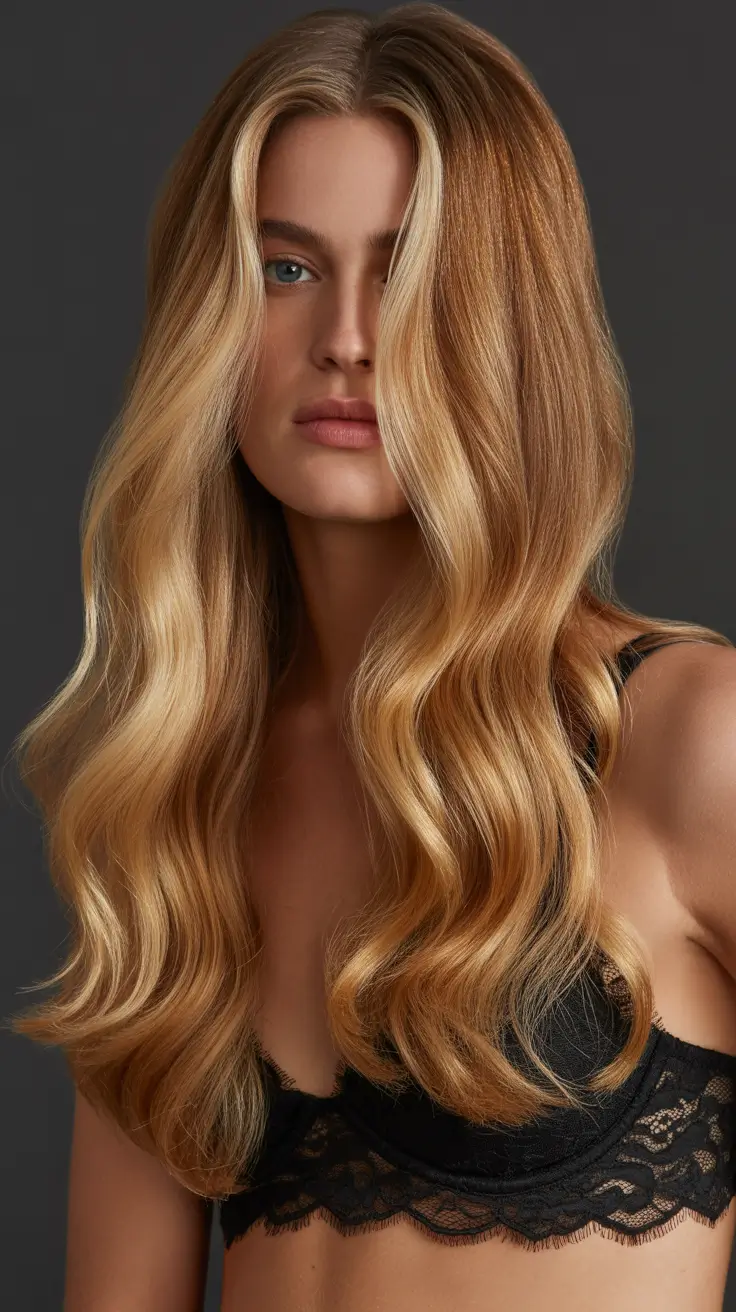 haircuts for long hair 2026 Bronzed Flow Texture