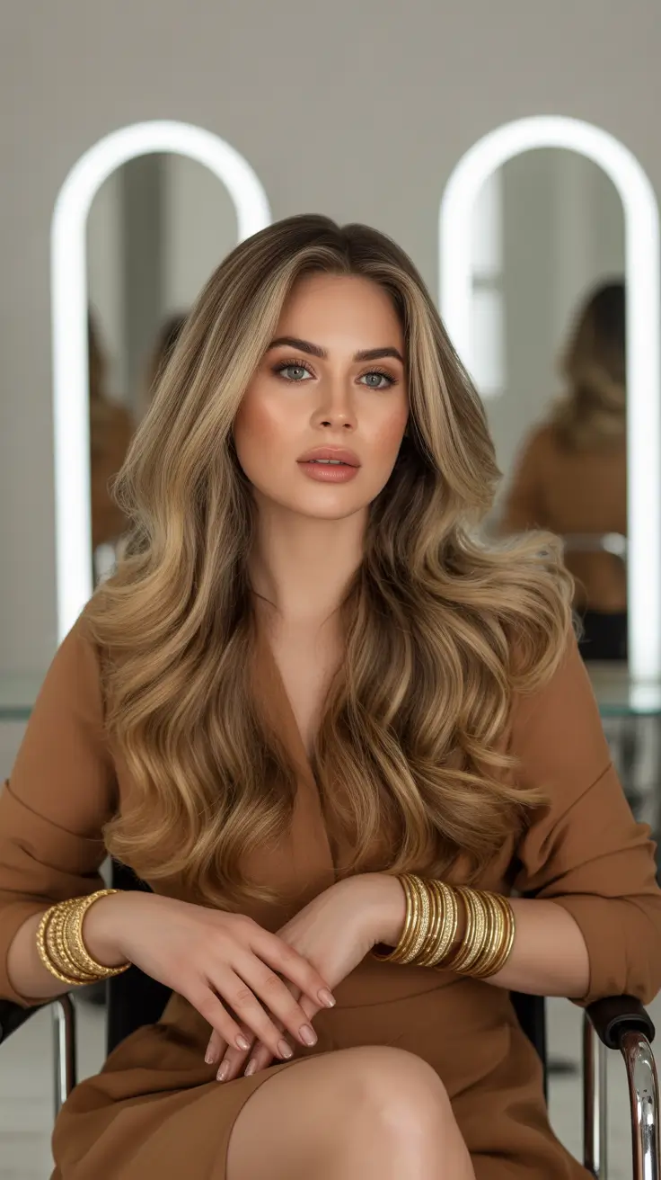 haircuts for long hair 2026 Soft Champagne Glam