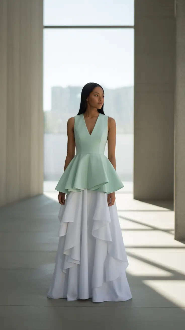 outfits for black women 2026 Mint Layers With Soft Movement