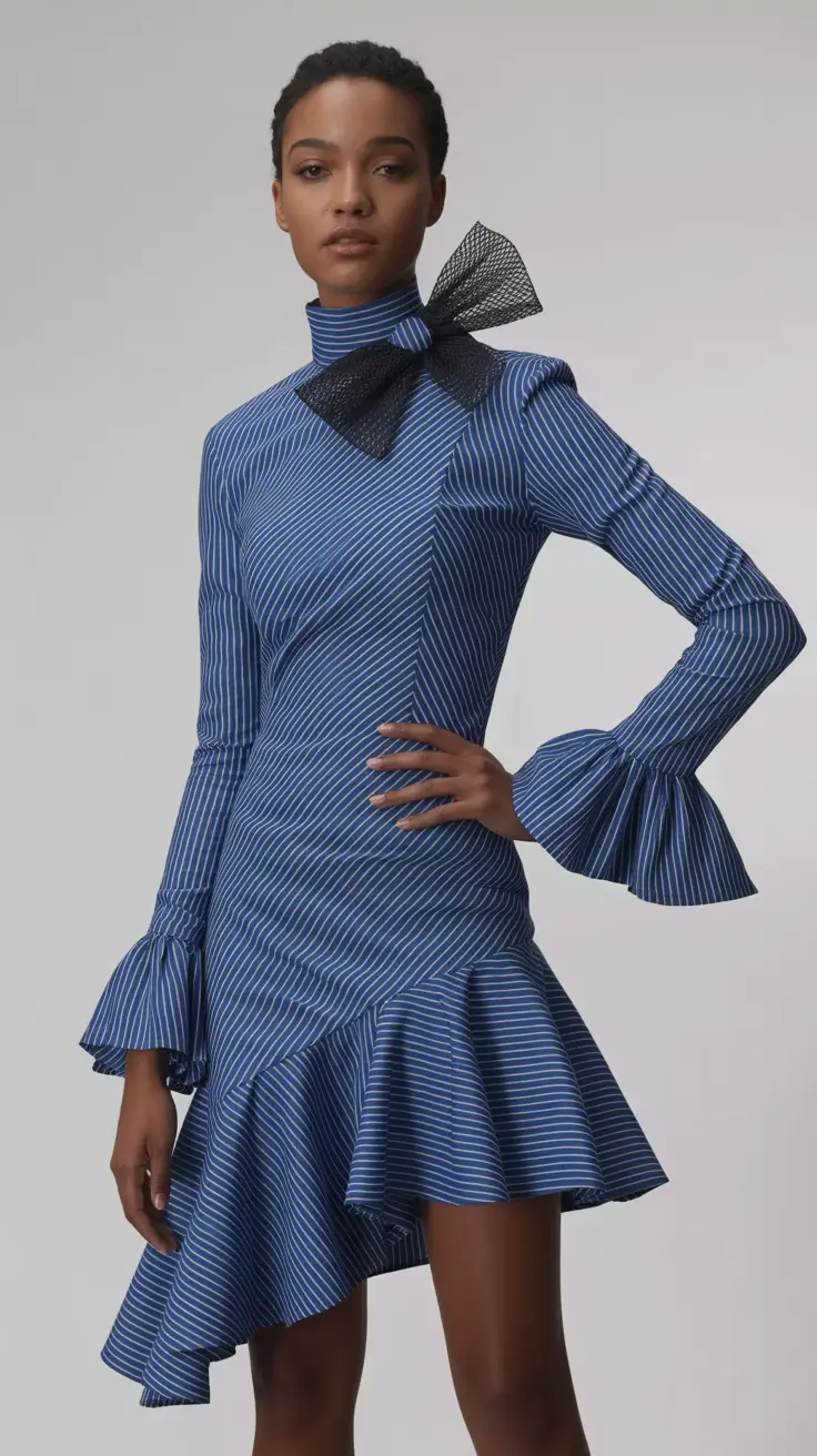 outfits for black women 2026 Striped Sculptural Chic