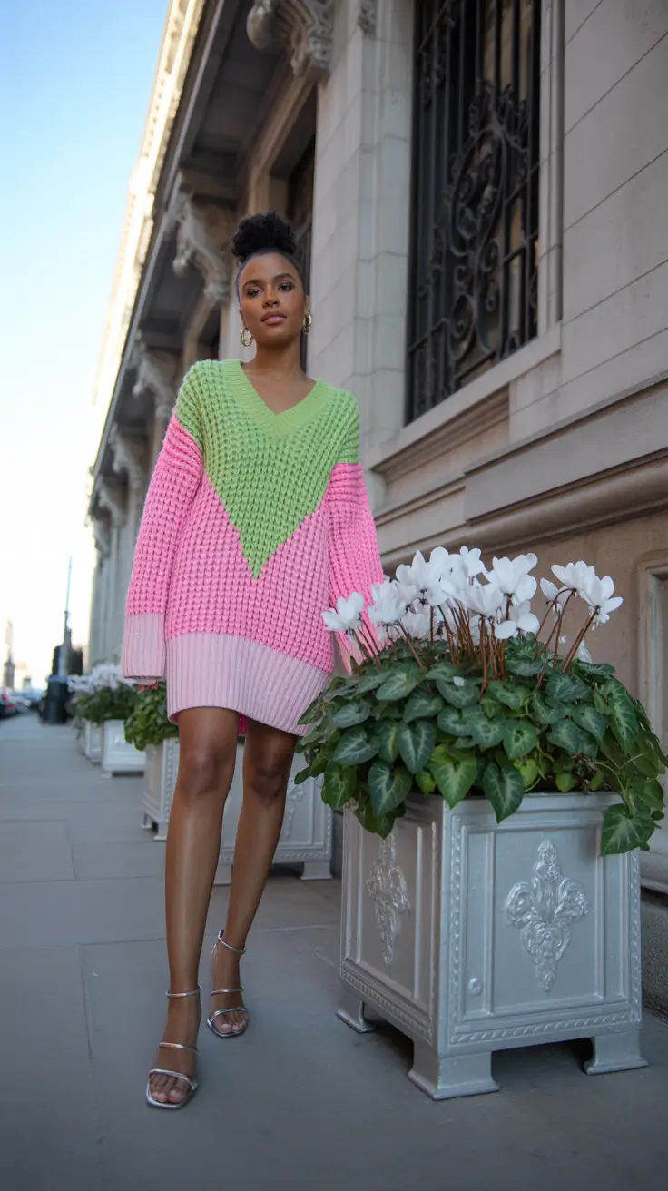 outfits for black women 2026 Bright Knit City Mood