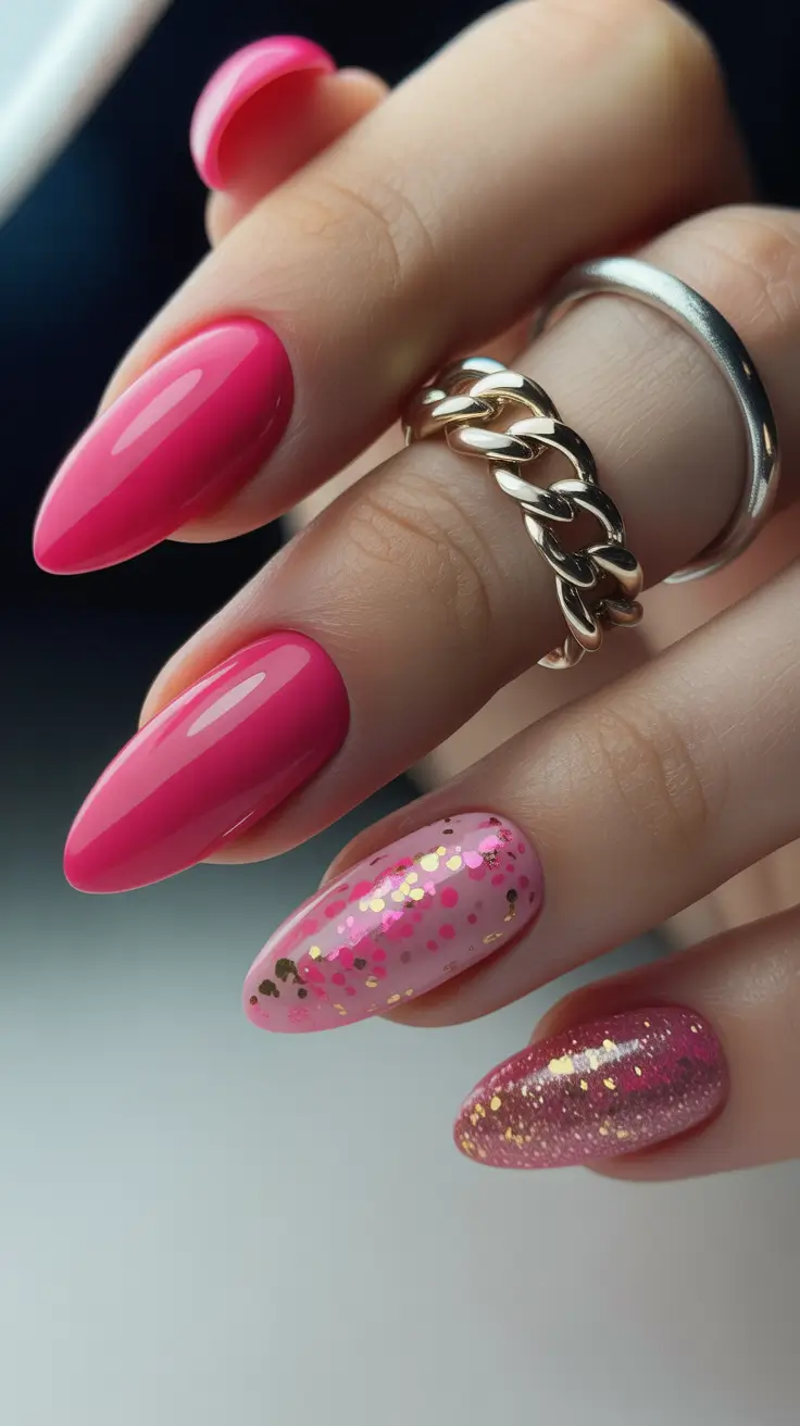 nail colors 2026 Glossy Raspberry Gel for January Confidence