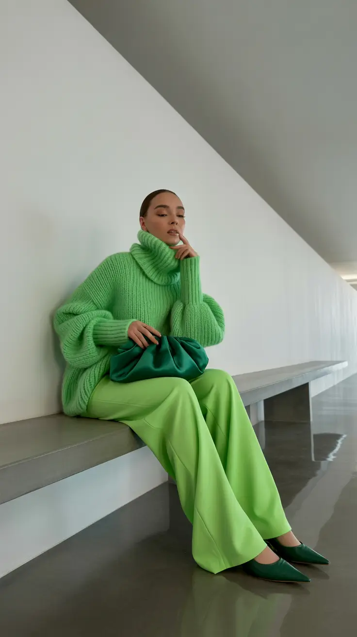 business casual outfits 2026 Electric Green Energy