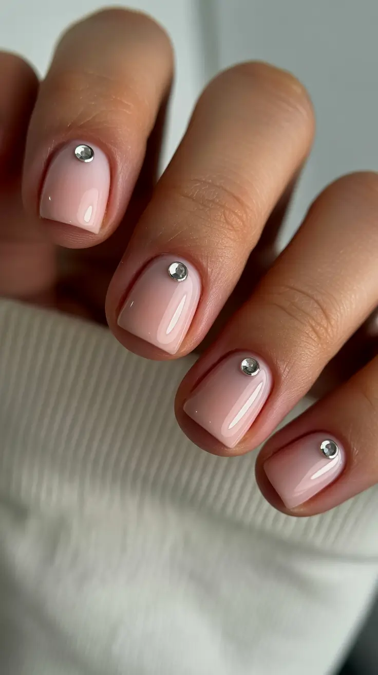 New Short Acrylic Nails 2026 Soft Pink Minimalism