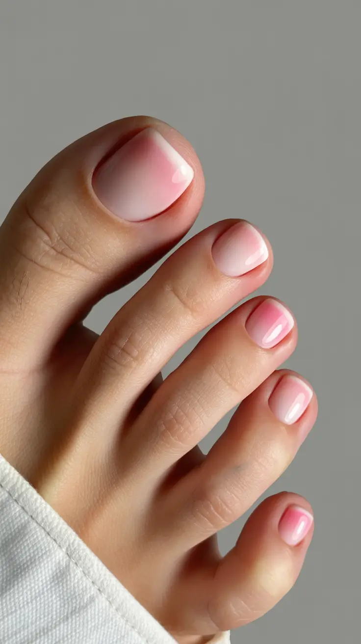 Toe nail colors 2026 Milky Pink Fade for Clean Girl Summer