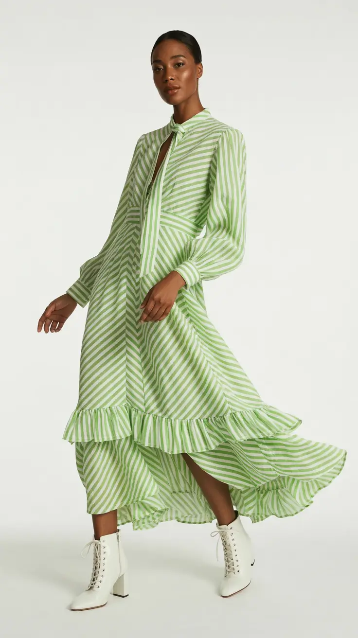 new york outfits 2026 Mint Stripes For A Breezy City Day
