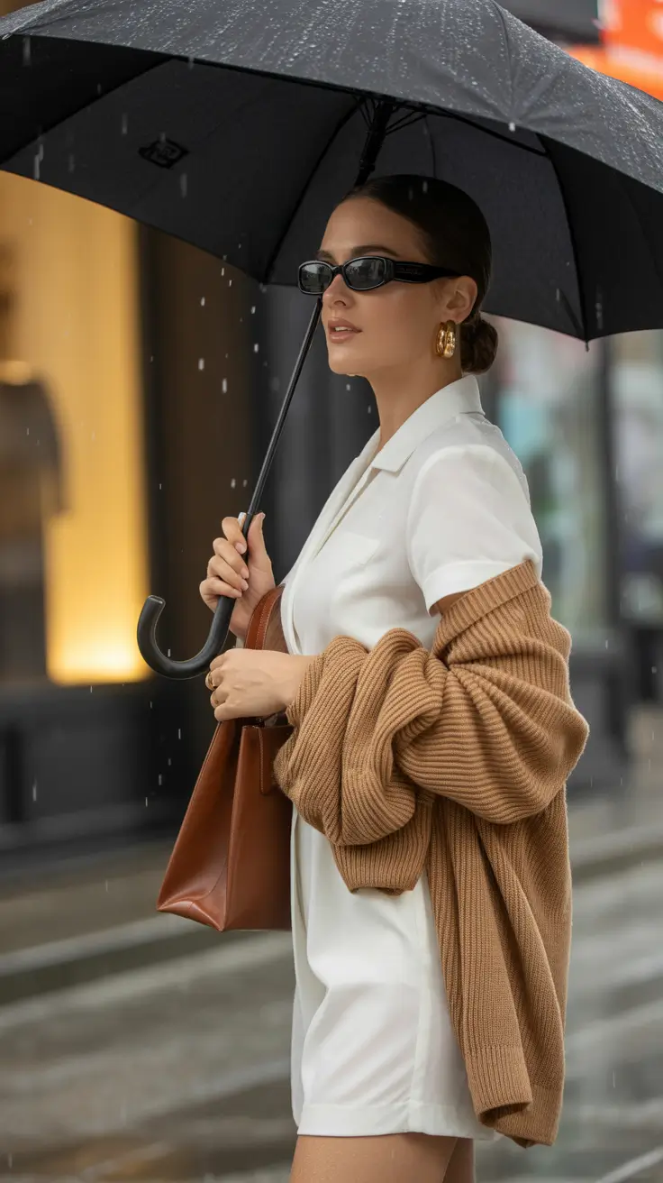 old money outfits 2026 Modern Rainy Day Chic