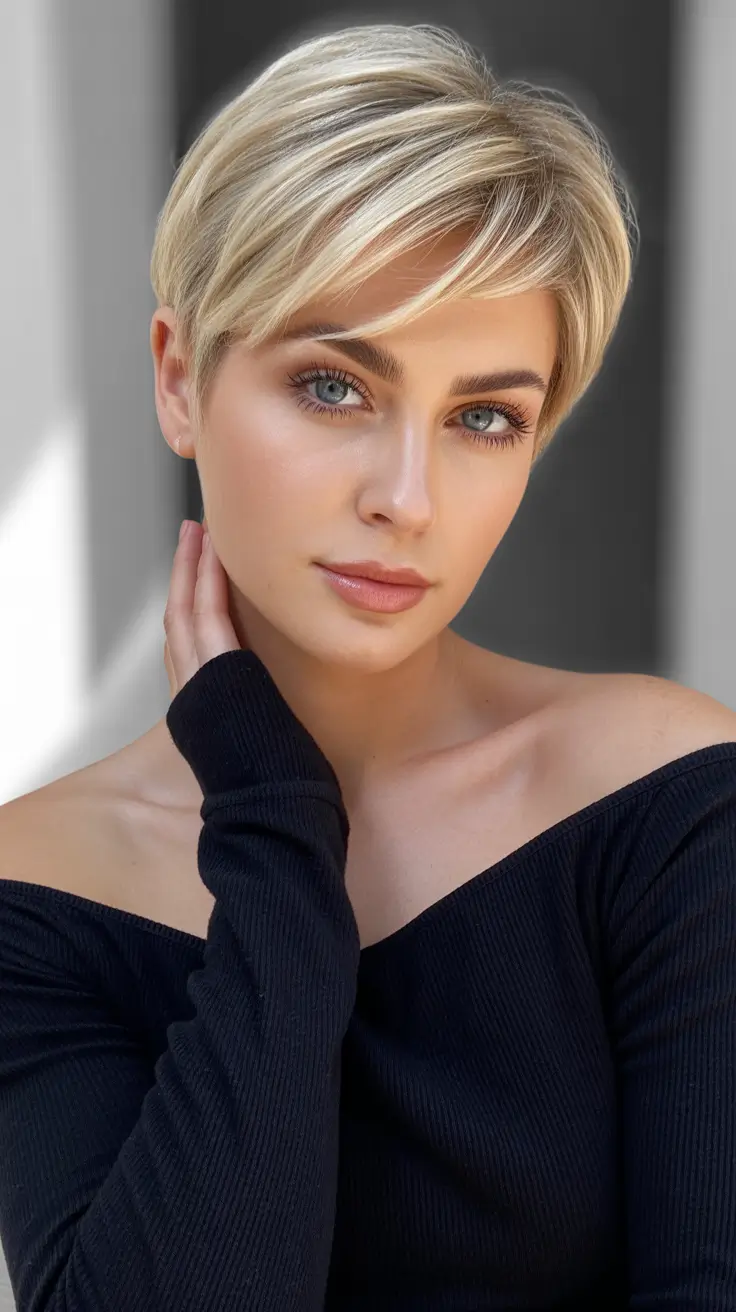 pixie-hairstyles-2026-Soft-Blonde-Pixie-With-Subtle-Bangs