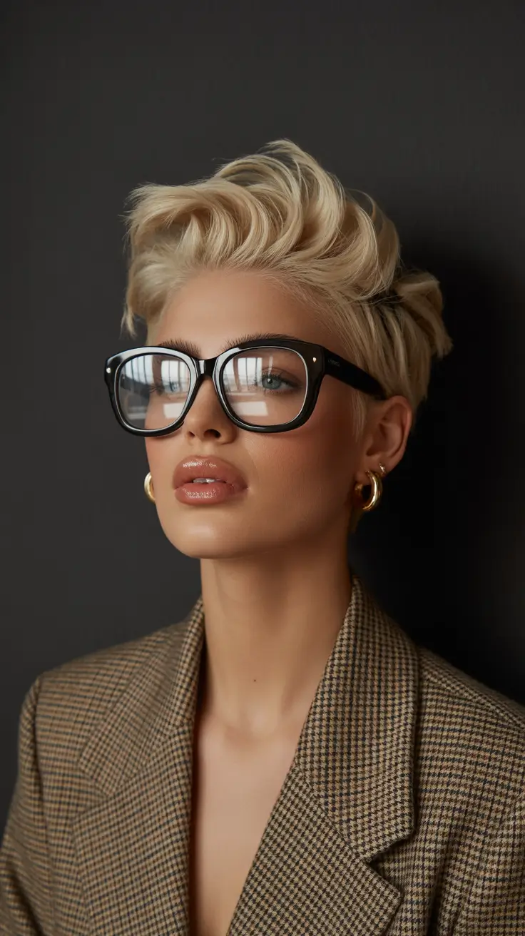 pixie hairstyles 2026 Editorial Pixie With Lifted Crown